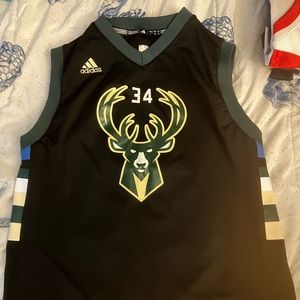 Nba youth large Giannis Milwaukee bucks fear the deer jersey